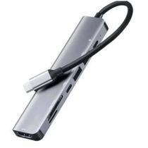 Hub type-c + pd + 3 usb 3.0 + tf +sd + hdtv 7 in1