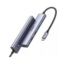 HUB Ugreen USB-C, 5 em 1, para HDMI, 1x USB 3.0, 2x USB 2.0 e USB-C PD 100W, Cinza - UG-15495 HUB Ugreen USB-C, 5 em 1, para HDMI, 1x USB 3.0, 2x USB 2.0 e USB-C PD 100W, Cinza - UG-15495