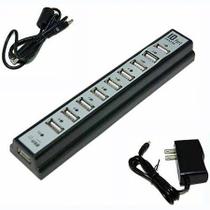 Hub Usb 10 Portas 2.0 + Fonte Bivolt Desktop- Notebook High Speed Hub Usb 10 Portas 2.0 + Fonte Bivolt Desktop- Notebook High Speed