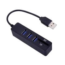 Hub USB 2.0 5 em 1 com 3 Portas USB + Leitor SD/ Micro SD