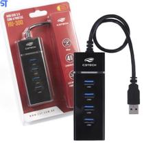 Hub Usb 2.0 5 Portas Com Leitor De Cartao C3Tech - Hu-L200Bk