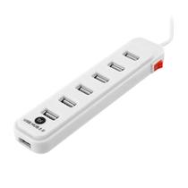 HUB USB 2.0 Bright - 7 Portas - Plug and Play - Branco - 0191