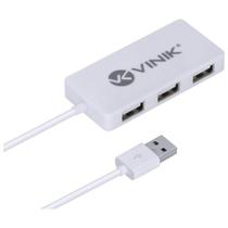Hub USB 2.0 com 4 Portas - Branco - Vinik
