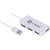 Hub USB 2.0 com 4 Portas e 1,2M de Cabo Branco - HUV-20-B