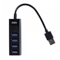 Hub USB 2.0 com 4 Portas OEX HB102 Preto