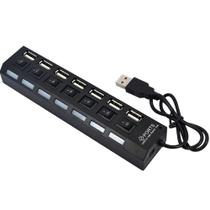 Hub Usb 2.0 Com 7 Portas Switch On/Off E Led Indicador - Kts