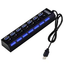 Hub Usb 2.0 Com 7 Portas Switch On/off E Led Indicador