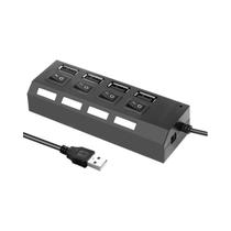 Hub USB 2.0 De 4/7 Portas Com Adaptador De Energia, Divisor USB Múltiplo, Extensor De Portas USB