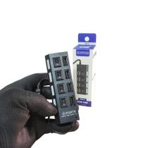 Hub Usb 2.0 Extensor 4 Portas Chave Liga Desliga Individual