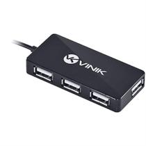 Hub USB 2.0 Vinik HUV-20: 4 Portas, Cabo 1.2m e Proteção Sobrecarga para PC Hub USB 2.0 Vinik HUV-20: 4 Portas, Cabo 1.2m e Proteção Sobrecarga para PC