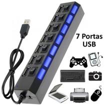 Hub USB 20 de Alta Velocidade com 47 Portas e Botão Liga/Desliga