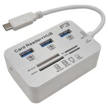 HUB USB 3.0 3 Portas + Leitor de Cartão Type-C F3 JC-TYC-COMBO 603 HUB USB 3.0 3 Portas + Leitor de Cartão Type-C F3 JC-TYC-COMBO 603