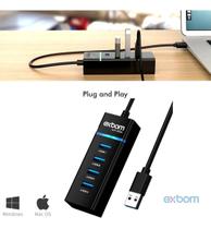 Hub Usb 3.0 4 Portas Preto Com Led 5Gb/S Uh-30A