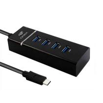 HUB USB 3.0 4 Portas USB-USBC HU-C300BK C3Tech HUB USB 3.0 4 Portas USB-USBC HU-C300BK C3Tech