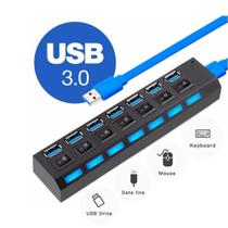 HUB USB 3.0 - 7 Portas Extensor Para PC HD Externo Pendrive - Mundo Compras