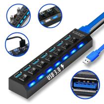 Hub Usb 3.0 7 Portas Ultra Rápido Pendrive HD Impressora Régua USB Extensão USB Extensor USB Hub 3.0