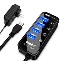 Hub USB 3.0 atolla de 4 portas com 4 portas de dados e 1 porta de carregamento