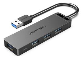 Hub Usb 3.0 Com 4 Portas 5gbps E Micro Usb Auxiliar Vention