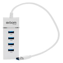 HUB USB 3.0 com 4 Portas De Alta Velocidade Com LED UH-30A Exbom HUB USB 3.0 com 4 Portas De Alta Velocidade Com LED UH-30A Exbom