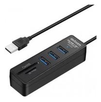 Hub Usb 3.0 Combo 4 Portas Com Leitor Cartão Sd Micro Sd R32