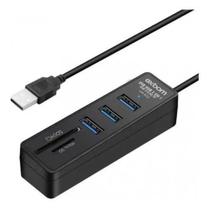 Hub Usb 3.0 Combo 4 Portas Com Leitor Cartão Sd Micro Sd R32 - Exbom