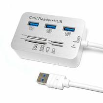 Hub USB 3.0 de 3 Portas com Leitor de Cartões SD Micro M2 MS JC-U-COMBO F3