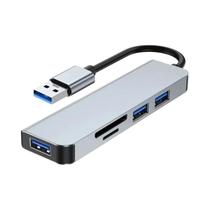 Hub USB 3.0 De Alumínio Tipo C Com Leitor De Cartão SD TF Para MacBook PC Laptops Impressora Flash