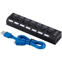 Hub USB 3.0 Extensor 7 Portas Multi Led Indicador LT-H007 Hub USB 3.0 Extensor 7 Portas Multi Led Indicador LT-H007
