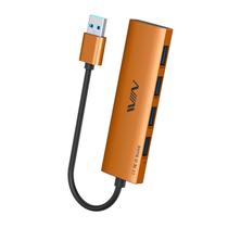 Hub USB 3.0 IVIIN, extensor divisor USB de 4 portas, laranja