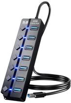 Hub USB 3.0 PANPEO Divisor de hub de dados USB de 7 portas com cabo de 3 pés