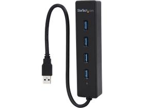 Hub USB 3.0 Portátil com 4 Portas e Cabo Integrado - SuperSpeed