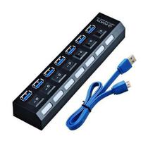 Hub Usb 3.0 Preto com 7 Portas e Chave Liga / Desliga Hub Usb 3.0 Preto com 7 Portas e Chave Liga / Desliga