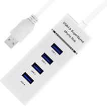 Hub USB 3.0 Slim 4 Portas com LED - Premium Ultra Rápido 5Gbps