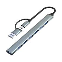 Hub USB 3.0 Tipo C De Alta Velocidade Com 7 Portas Para PC, Macbook, Laptop, Estação De Acoplamento,