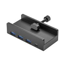 Hub USB 3.0 Tipo C De Alumínio Com 4 Portas, Suporte Para Celular, Leitor De Cartão SD/TF E Divisor