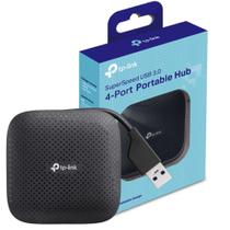 Hub USB 3.0 TP-Link UH400 com 4 Portas 5Gbps Cabo Dobrável Portátil Plug & Play Windows, Mac e Linux - Preto