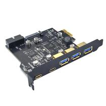 Hub USB 3.2 Gen1 Tipo C PCI Express Com Adaptador USB 3.0 E Placas Controladoras 3.1