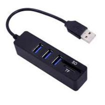 Hub Usb 3 Portas 2.0 Leitor De Cartão Sd Mini Sd Plug Play