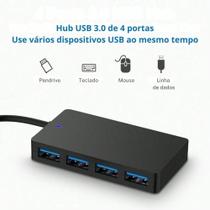 Hub USB 4 em 1 ADT-057 Extensor com 4 Portas USB 2.0, Alta Velocidade e Portátil