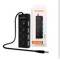 HUB USB 4 Portas 2.0 Alta Velocidade Ecooda EC1750