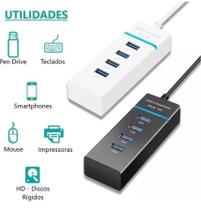 Hub Usb 4 Portas 2.0 Extensor Multi Drive Adaptador Pc Note