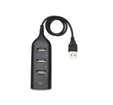 Hub Usb 4 Portas 2.0 Preto 1 Entrada 4 Saídas