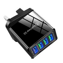 Hub USB 4 Portas com Carregamento Rápido QC 3.0 - 3.1A - Adaptador de Parede