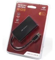 Hub usb 4 portas usb 3.0 type-c hu-c310bk preto c3 tech