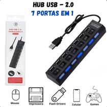 Hub USB 7 Portas Para Conectar Pendrive, HD Externo e Outros Dispositivos Hub USB 7 Portas Para Conectar Pendrive, HD Externo e Outros Dispositivos
