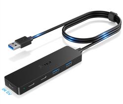 Hub USB Aceele 3.0 Splitter de 4 portas com 2 USB-C e 2 USB-A Hub USB Aceele 3.0 Splitter de 4 portas com 2 USB-C e 2 USB-A
