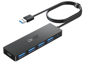 Hub USB Acer 4 Portas USB 3.0 com Porta de Alimentação Tipo C para Laptop Hub USB Acer 4 Portas USB 3.0 com Porta de Alimentação Tipo C para Laptop