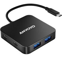 Hub USB ANYOYO 6 Portas - USB 3.0 Tipo C/A com Alimentação