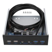 Hub USB ASHATA de painel frontal de 5,25 polegadas com 2x USB 3.0 e 2x USB 2.0
