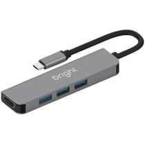 Hub USB BRIGHT HDMI 4K com 3 Portas